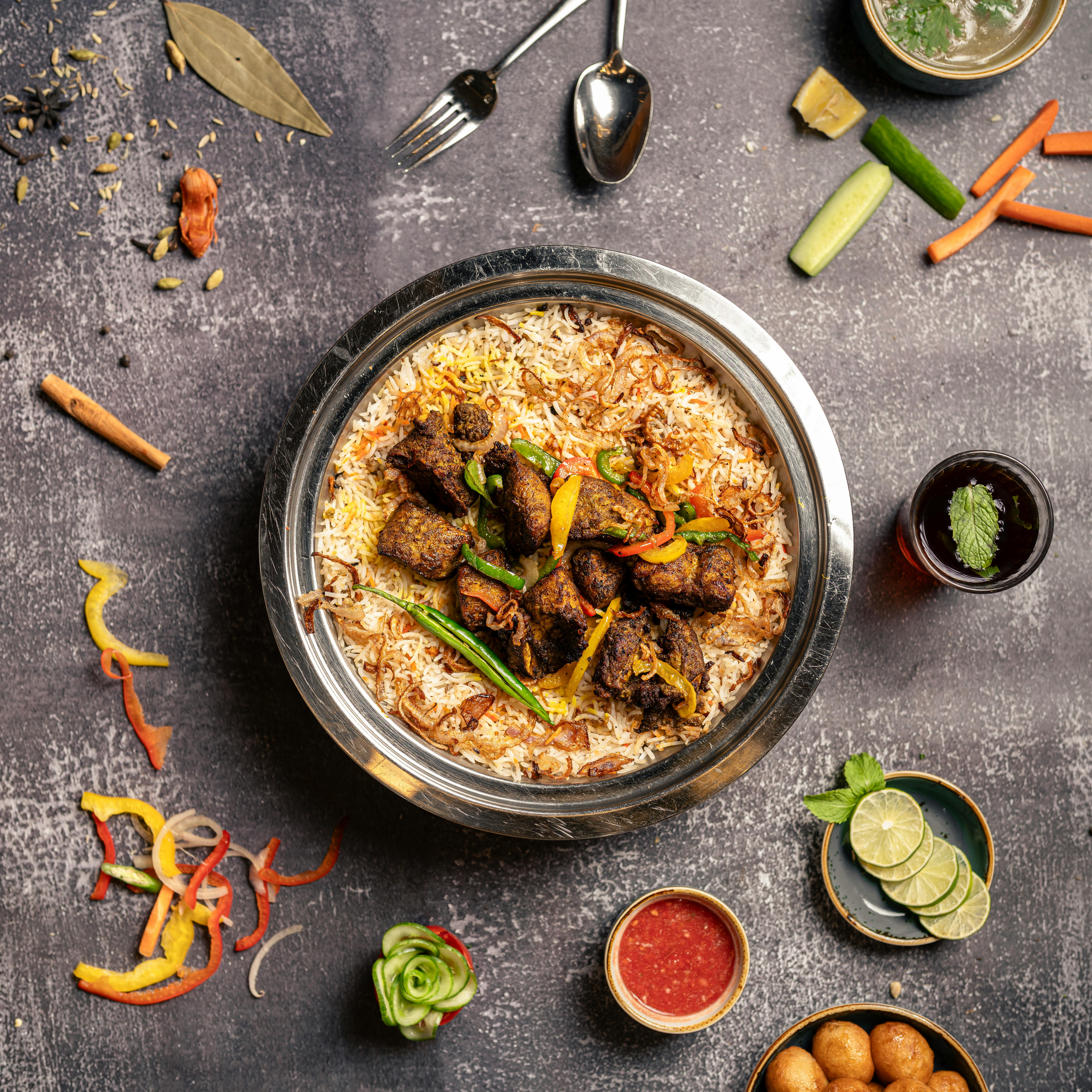 Elegant banquet hall with Indian royal accents